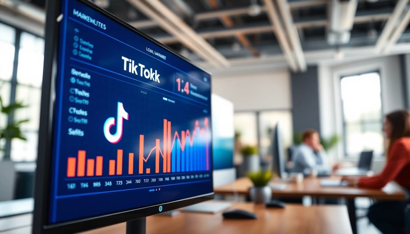 tiktok いいね 買うためのデジタルマーケティングダッシュボードの画像