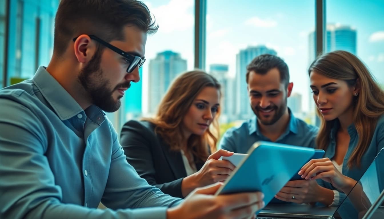 Implement Clearwater FL SEO strategies with a professional marketing team analyzing data in Florida.