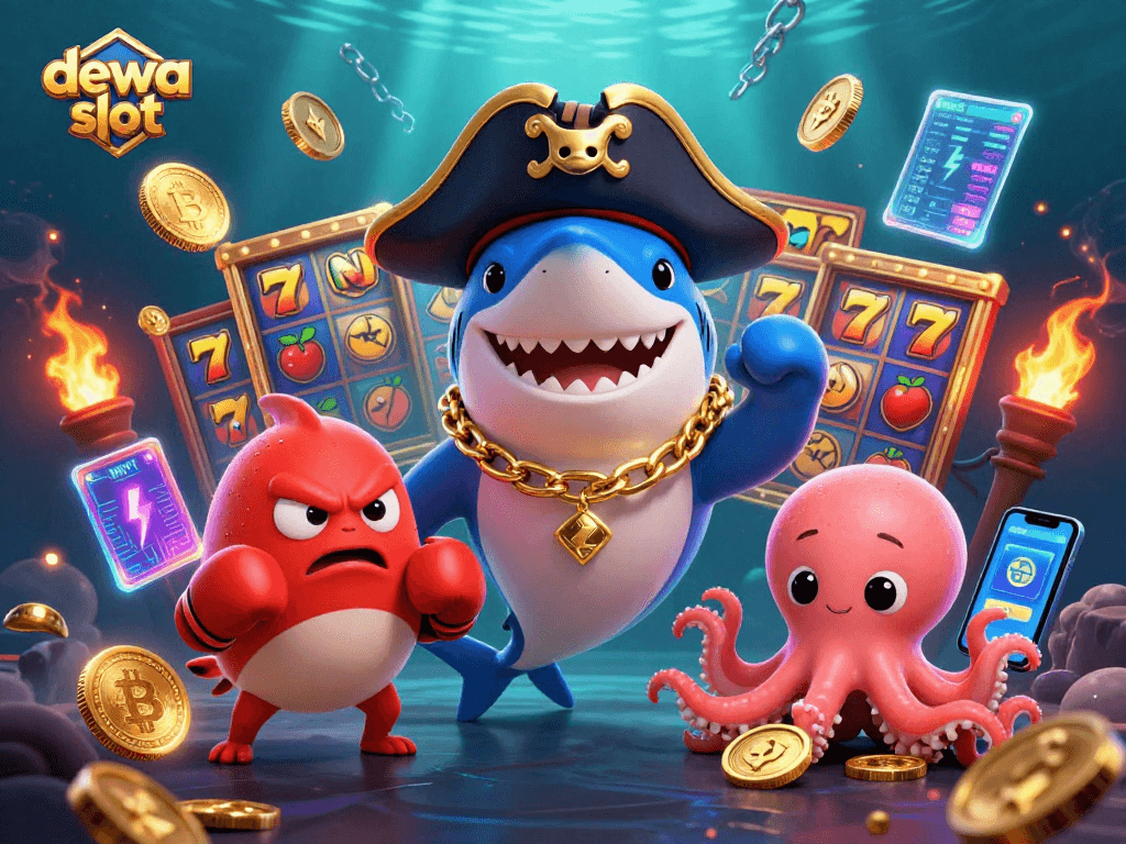Bermain dewa slot dengan karakter hewan lucu dan elemen slot juta di lautan yang dalam.
