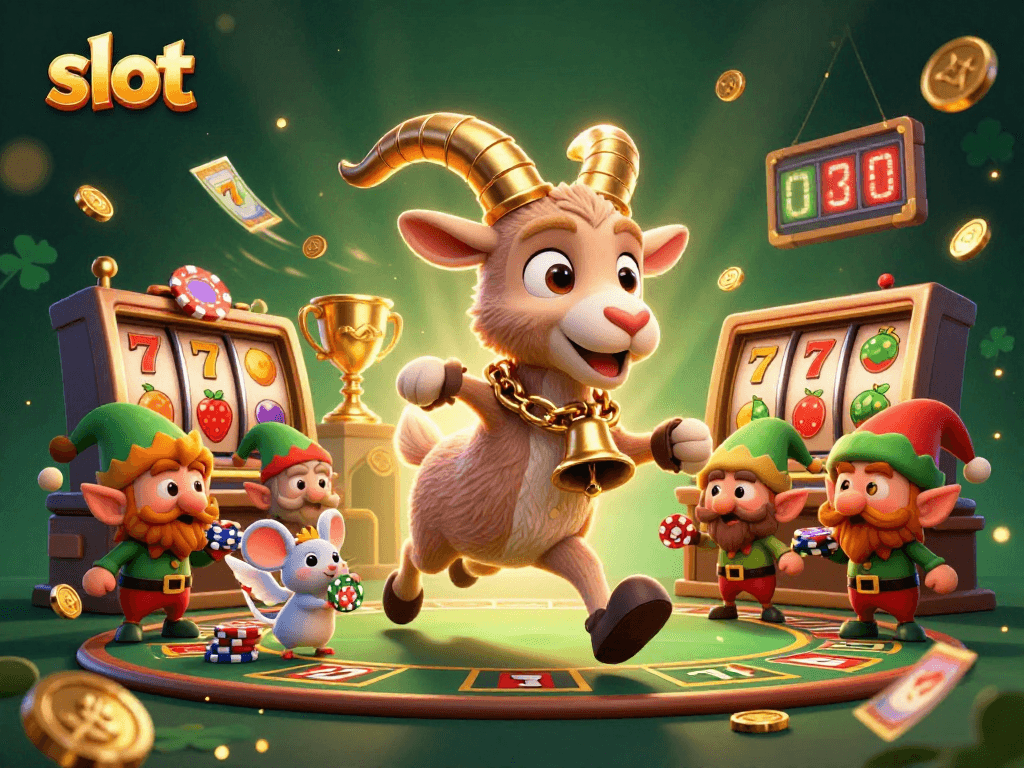 Spin the slot reels with Krampus and friends in a vibrant casino heist!