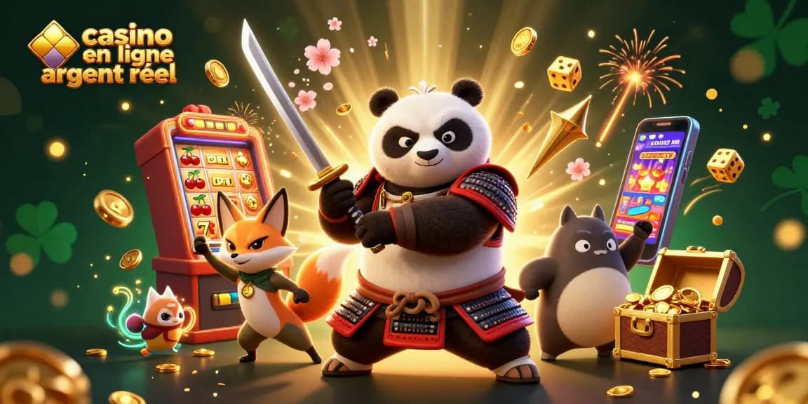 Jouez aux machines à sous dans un casino en ligne argent réel avec la panda samouraï et ses alliés.