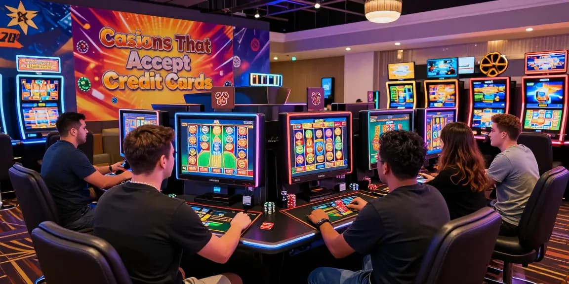 Players enjoying fun at casinos that accept credit cards with modern gaming stations and vibrant atmosphere