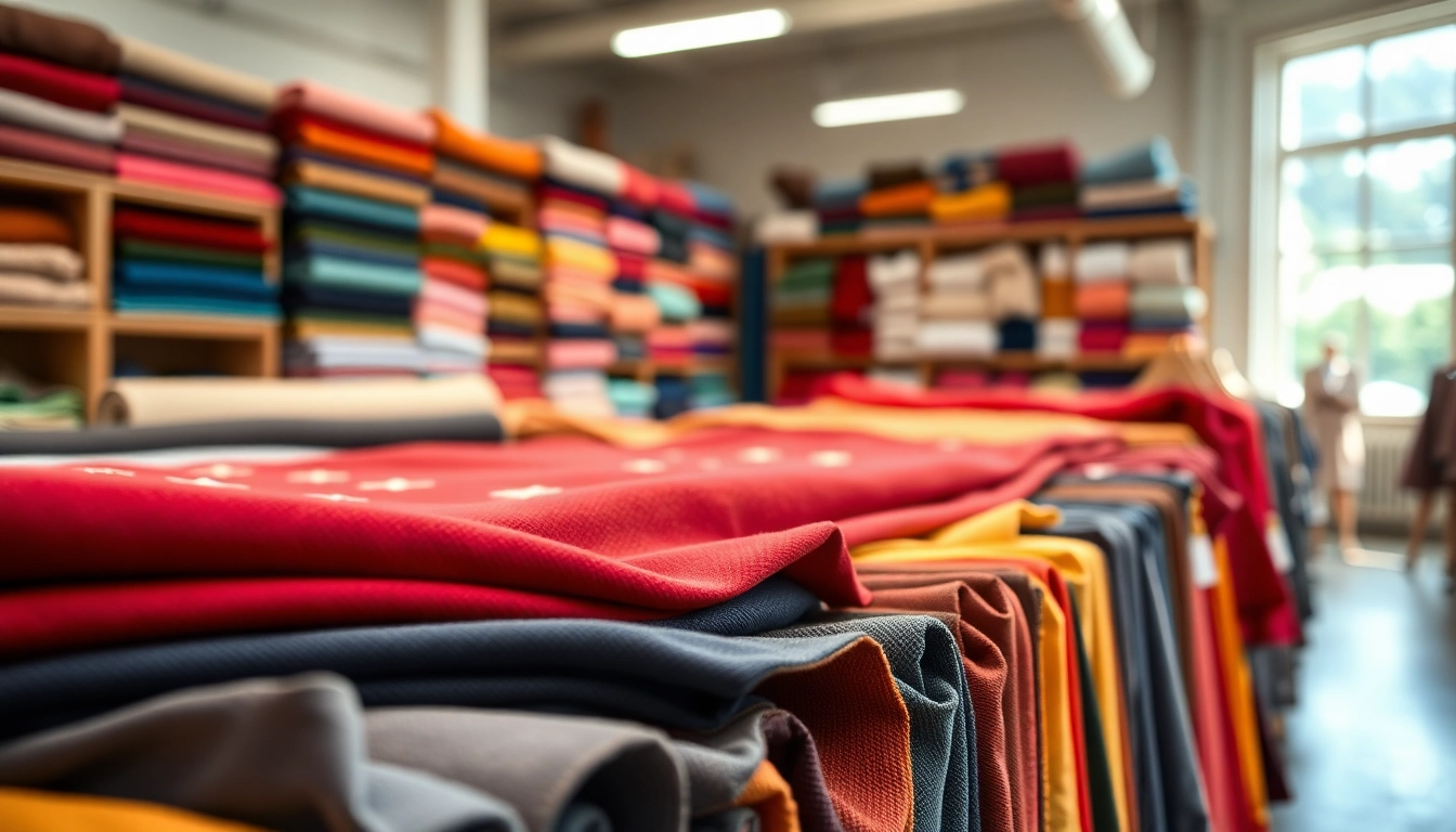 Vind kant stof voor kleding van hoge kwaliteit in een kleurrijke stoffenwinkel.