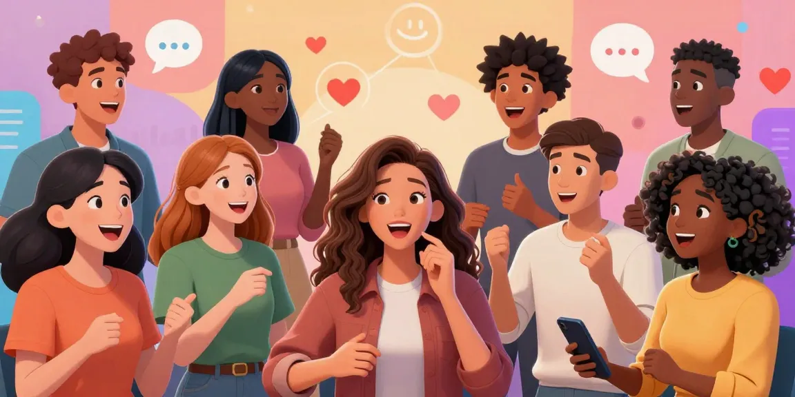 Engaging virtual chat room scene illustrating diverse avatars exploring the concept of an NSFW chat bot.