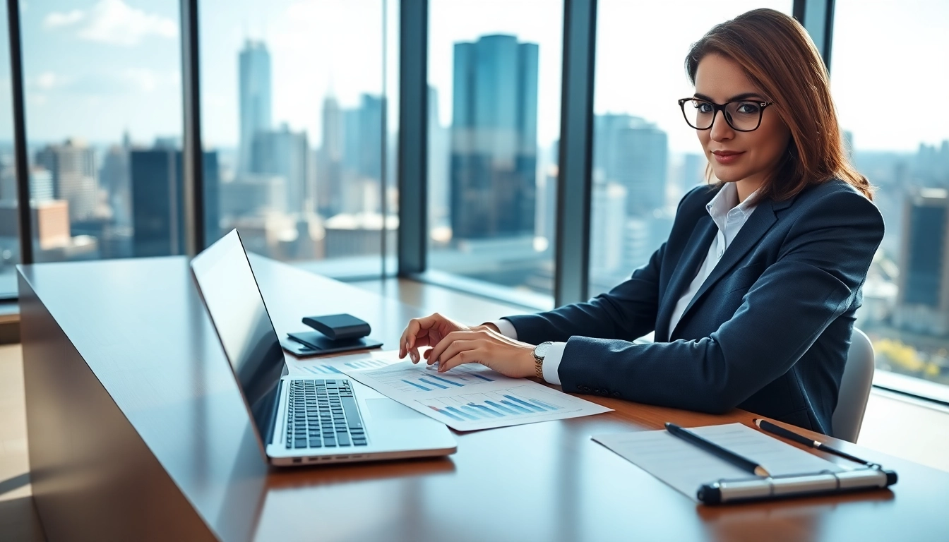 Visual representation of FCPA/DCAA/Flowdown/ITAR/EAR compliance consulting in a modern office.