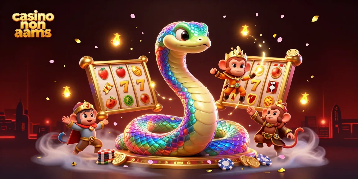 Partecipa a giochi emozionanti nei casinò non AAMS con slot vivaci, il re della scimmia d'oro e elementi colorati.