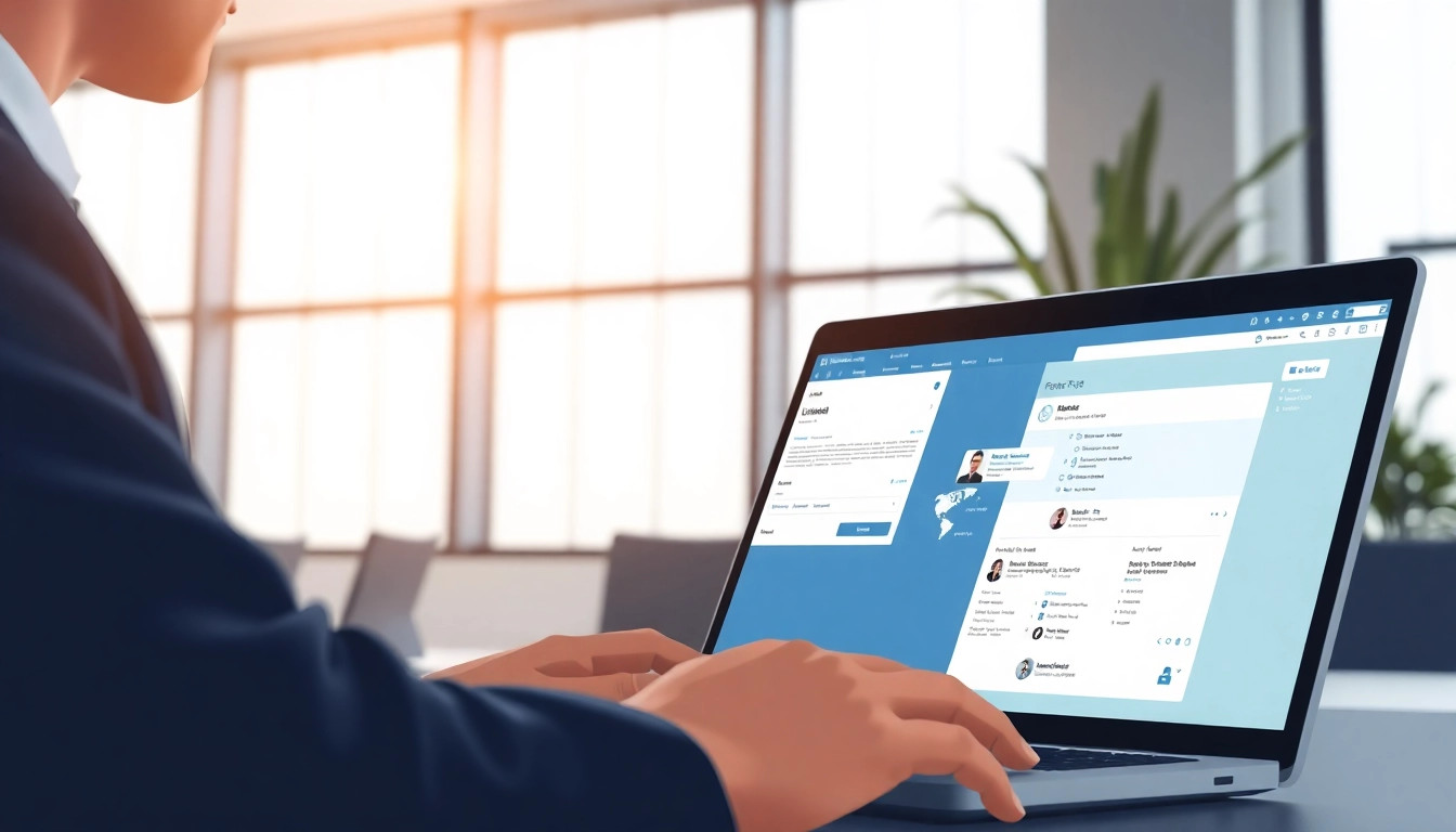 Utilize a linkedin email enrichment tool for seamless email discovery in a modern office.