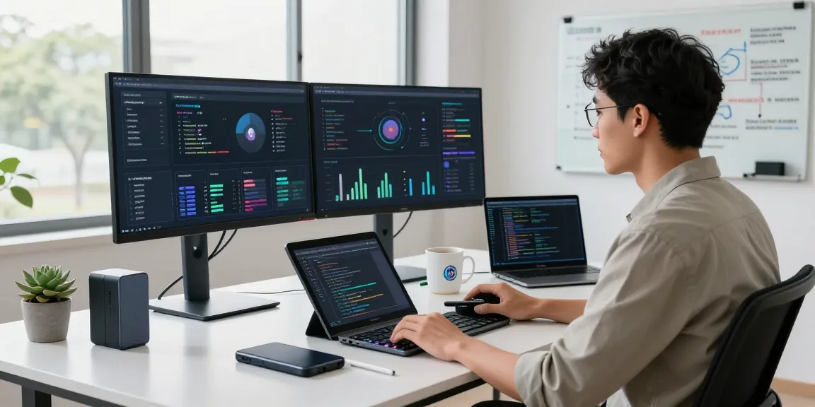AI detector analysis in a modern tech workspace showcasing real-time data analytics and advanced AI models for content moderation.