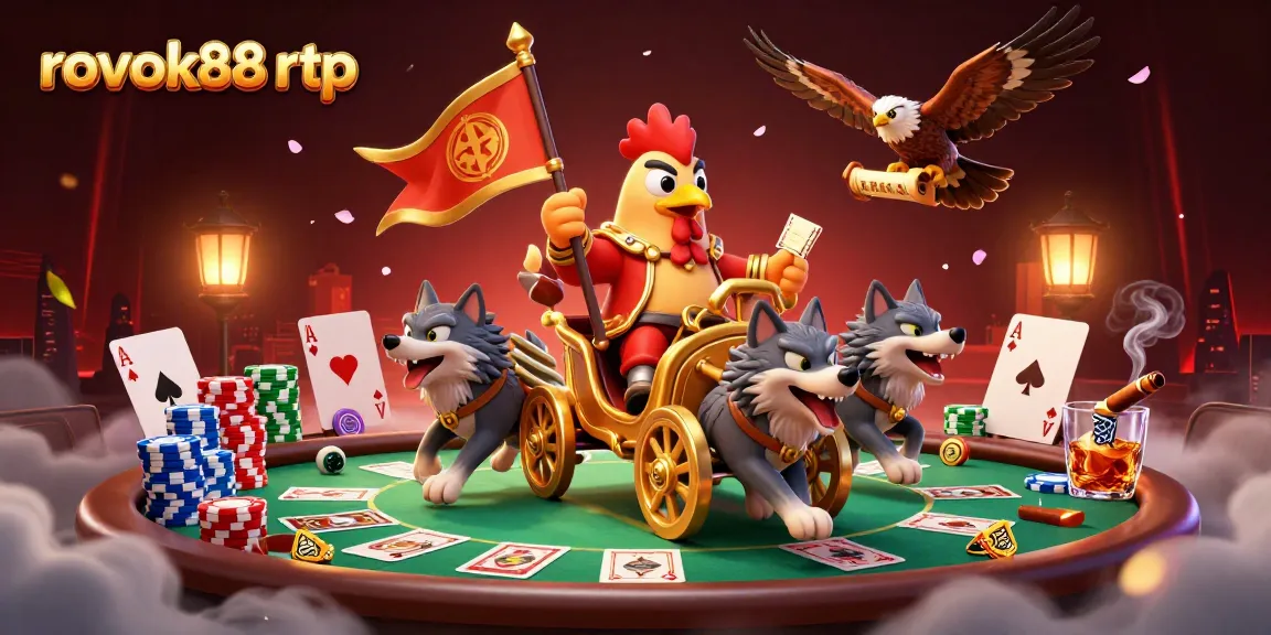 Engage in thrilling gameplay with rokok88 rtp as the rooster warlord leads a dynamic gambling adventure.