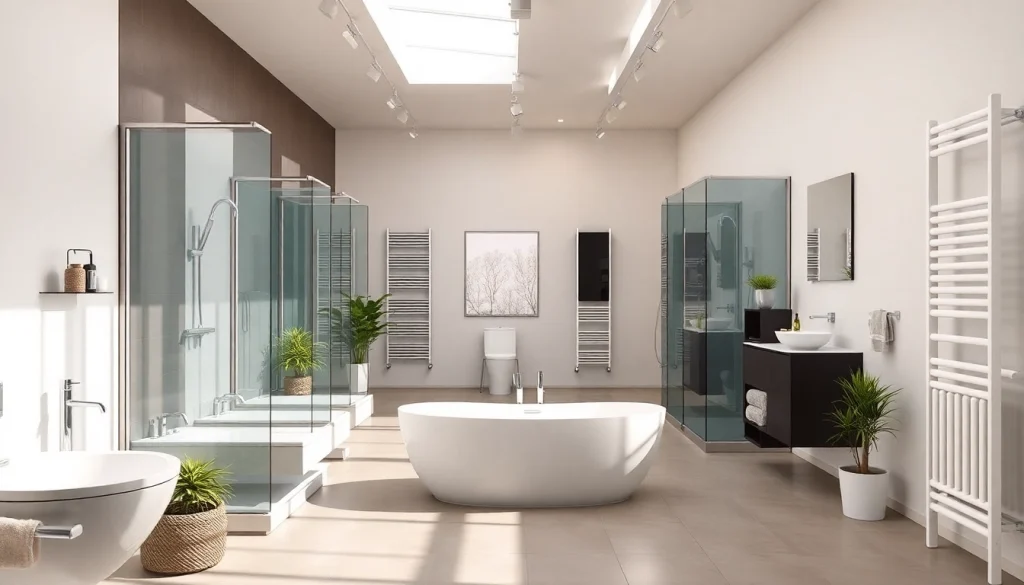 Sonni sanitär GmbH bietet hochwertige Badezimmerprodukte in einem modernen Showroom an.