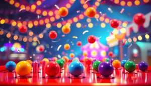 Kami bermain demo plinko dengan papan berwarna cerah dan bola yang jatuh.