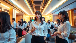 Inviting ambiance at 인계동셔츠룸 with stylish managers and luxurious decor.