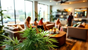 Socializing in Cannabis Clubs Lloret De Mar, featuring warm ambiance and relaxed members.
