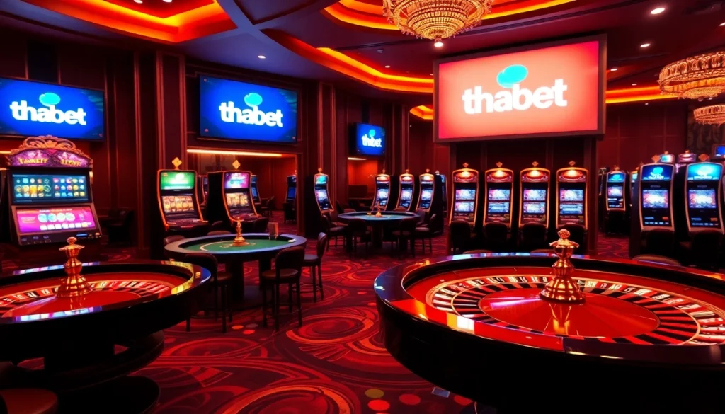 Engaging in thrilling gameplay at thabet's vibrant online casino with roulette and slot machines.