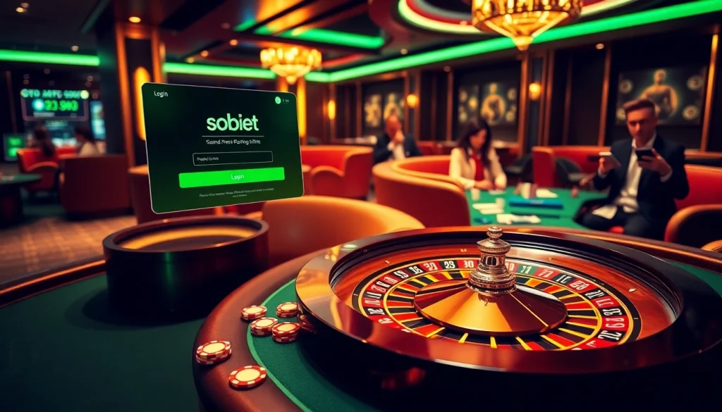 Engage in sbobet login for a thrilling online sports betting experience at a luxurious casino setup.